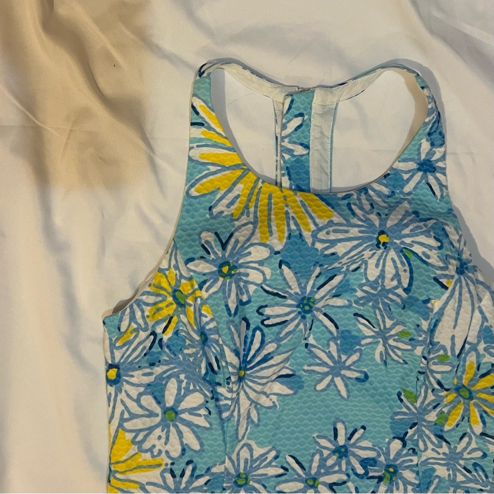 Lilly Pulitzer Grayes Breakwater Blue Daisy Shift Dress Size 2 Dance All Over - Picture 10 of 13